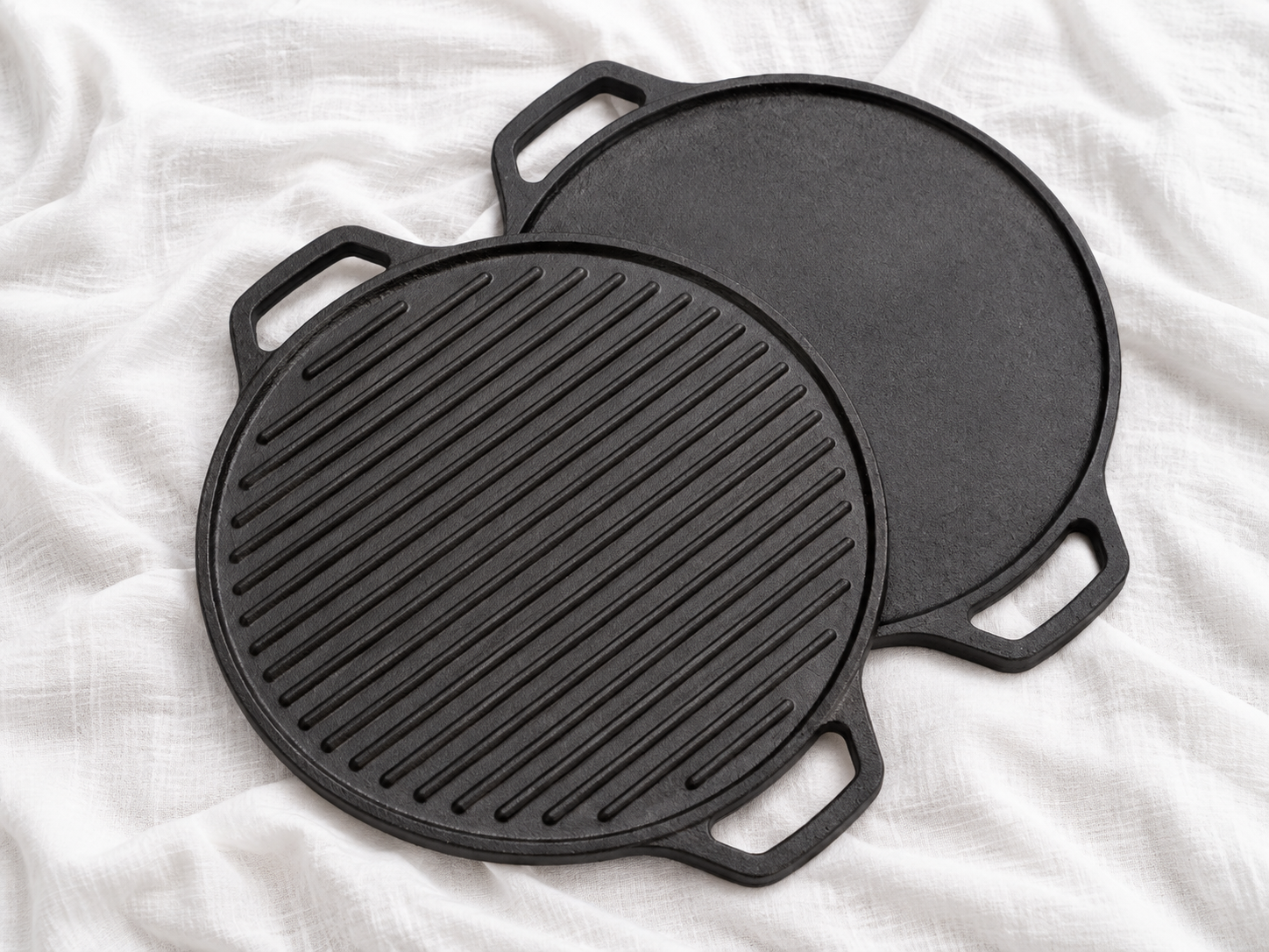 2-in-1 Cast Iron Grill & Tawa